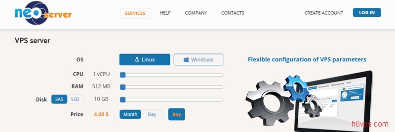 #俄罗斯VPS#$4每月 512M内存 10G硬盘 100M不限量 莫斯科 neoserver