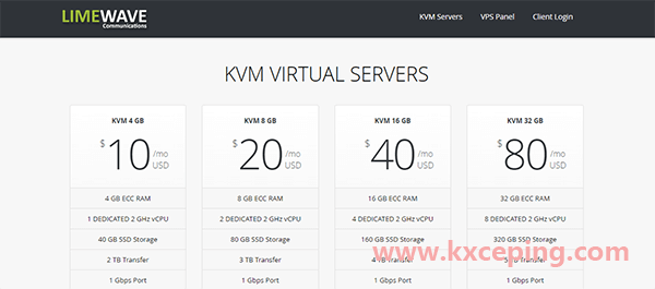 Limewave：2核/4G/20G SSD/1T流量/1Gbps/加拿大三网HE/月付$3.5