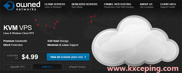 Owned-Networks：1核/1G/30G SSD/1T/1Gbps/KVM/洛杉矶PY机房/月付$5